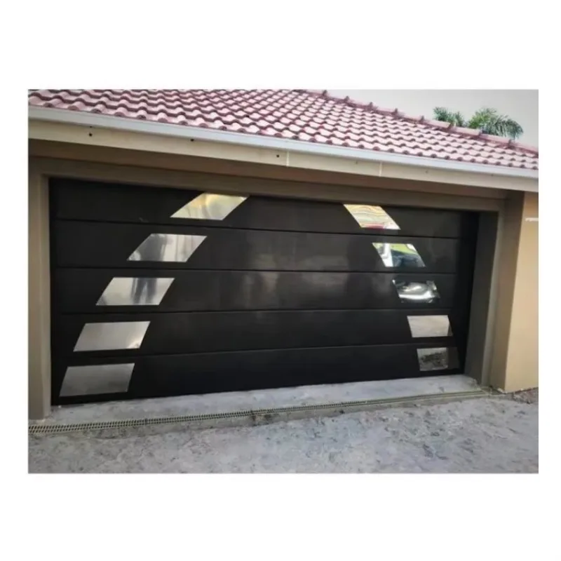 Made in China High Strength Aluminum Luxurious Garage Door Windproof and Rainproof Wifi Control Household Smart Garage Doors