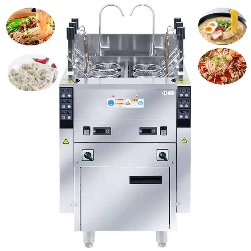 Automatic Lift Commercial Pasta Noodle Cooking Machine for Gas Electric Italy Pasta Cooker Boiler with 1/2 Tanks and 3/6