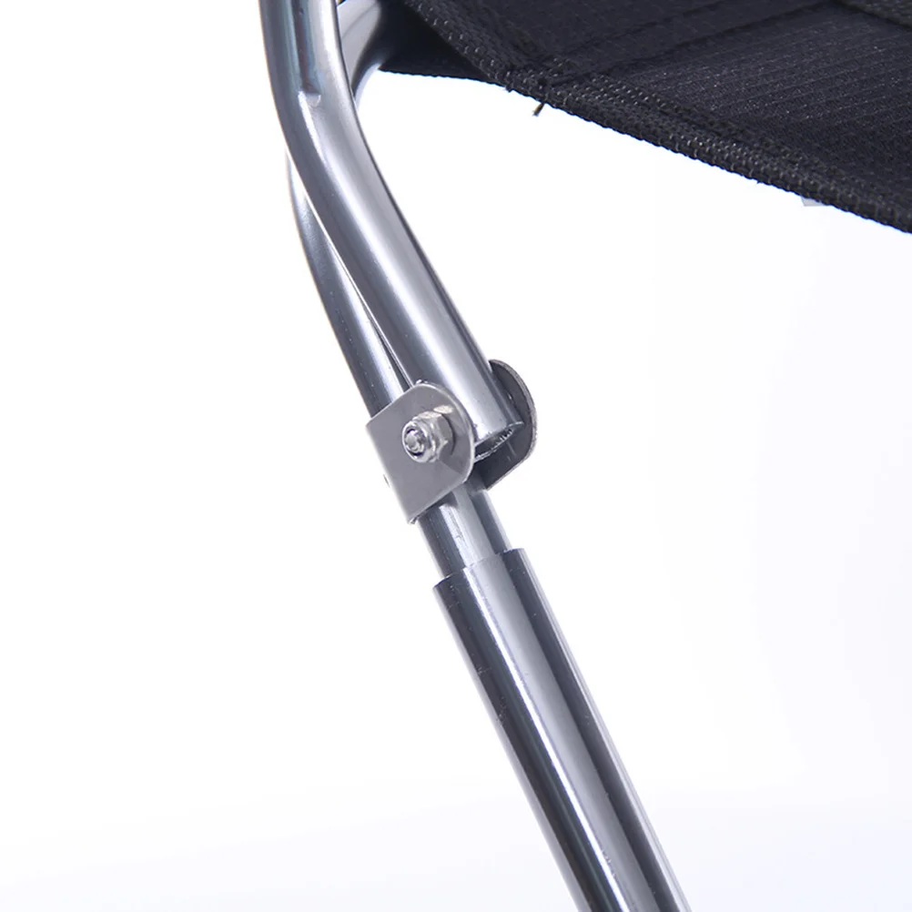 

M Aluminum Alloy Foldable Fishing Chair Portable Outdoor Folding Stool Camping Black Silver Folding Stool
