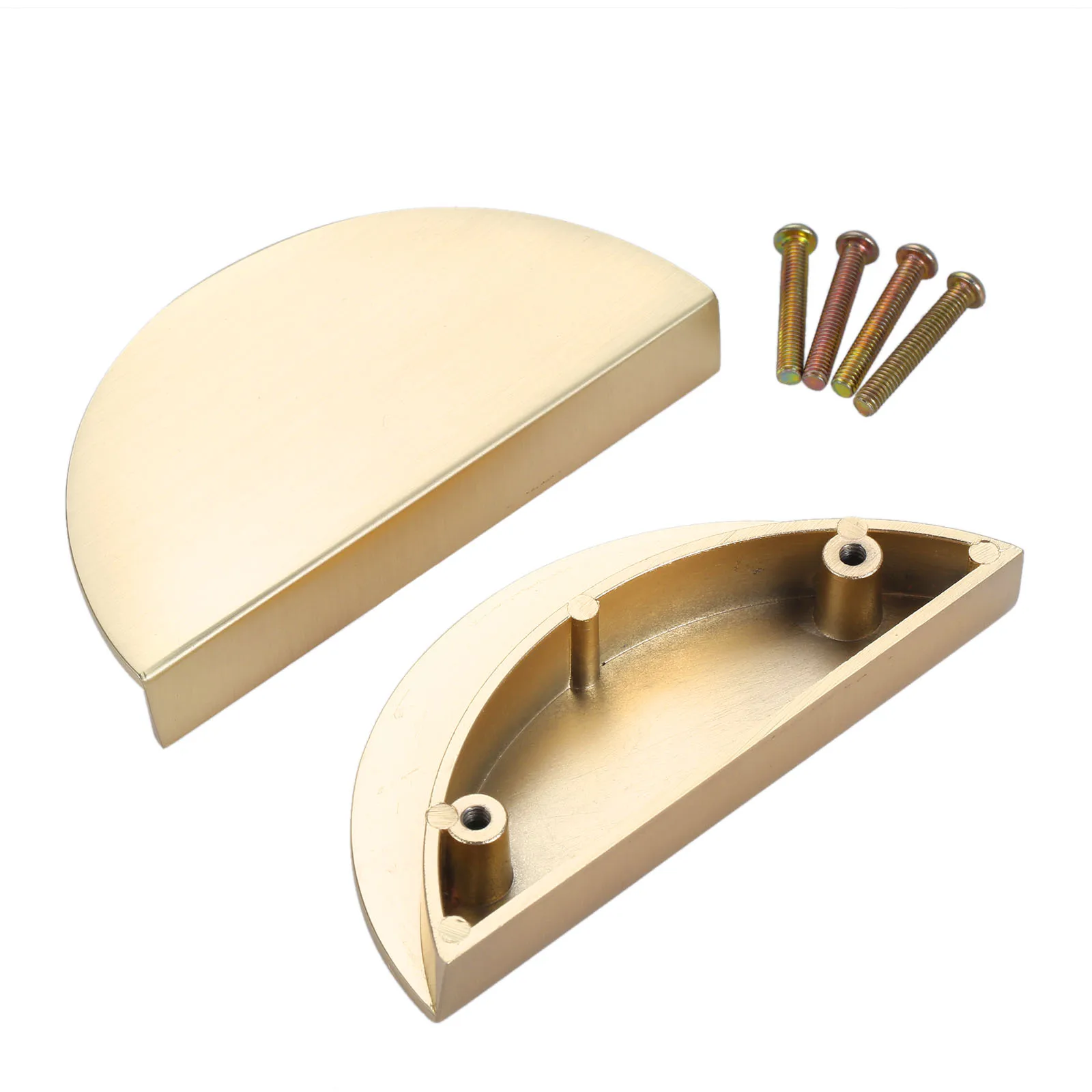 

1Pair Gold semicircular handle Dresser cabinet shoe cabinet wardrobe door handle black round triangle furniture handle 64mm