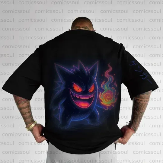 

2026 New 2 Clone Gym Pokemon Animation 3D Print Quick Dry Quality Male/Female Adult Kids Top Base Short Sleeve T-shirt