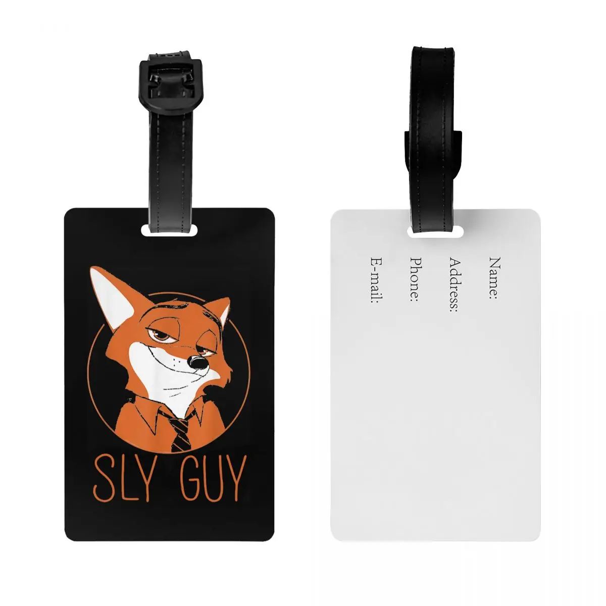 Etiqueta de equipaje divertida Zootopia, etiqueta de equipaje, etiquetas de maleta de viaje, Nick Wilde Sly Guy Fox