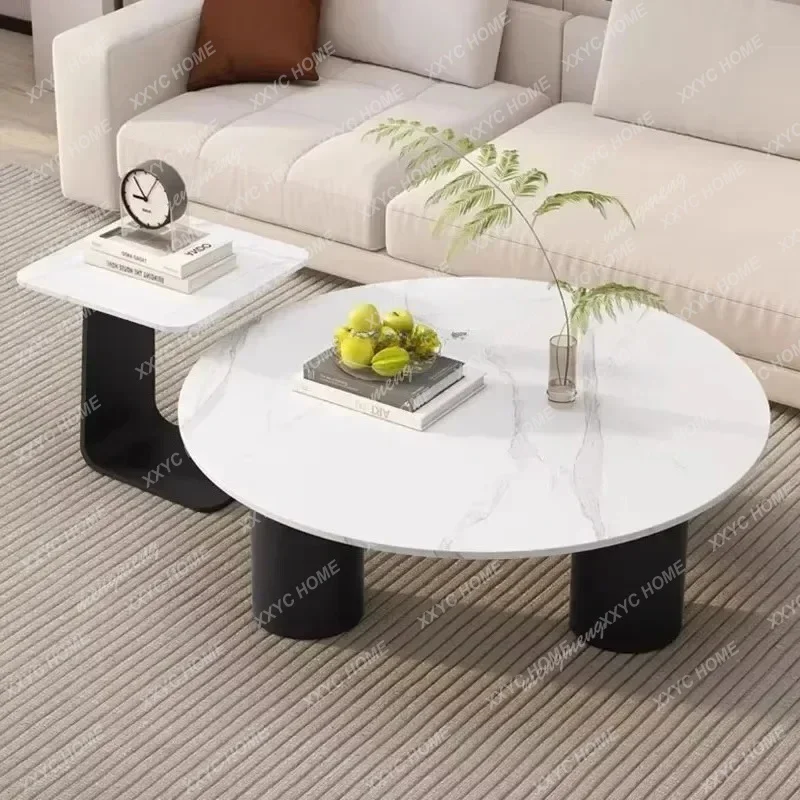 HHMinimalist Unique Coffee Tables Living Room Modern Round Premium Coffee Table  Luxury Tavolino Da Salotto Home Furnit