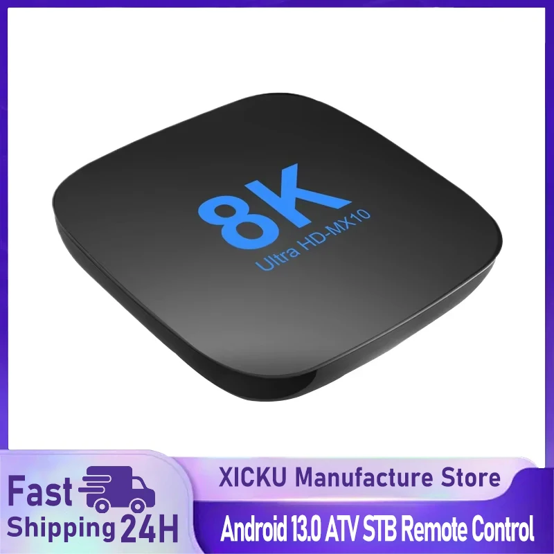 Transpeed Android 13 TV Box ATV Dual Wifi With TV Apps 8K Video BT5.0+ RK3528 3D Voice Media Player Set Top Box Remote Control