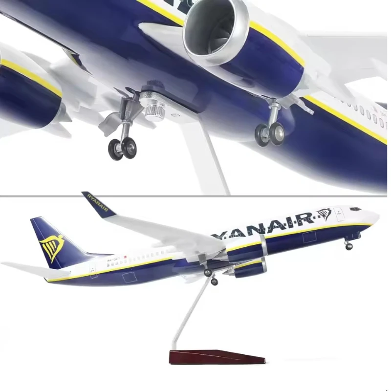 

Новая литая под давлением модель самолета из смолы в масштабе 1:85 Ryanair Ireland B737-800, самолет со светодиодными фонарями, коллекция, игрушки, подарки, вентилятор