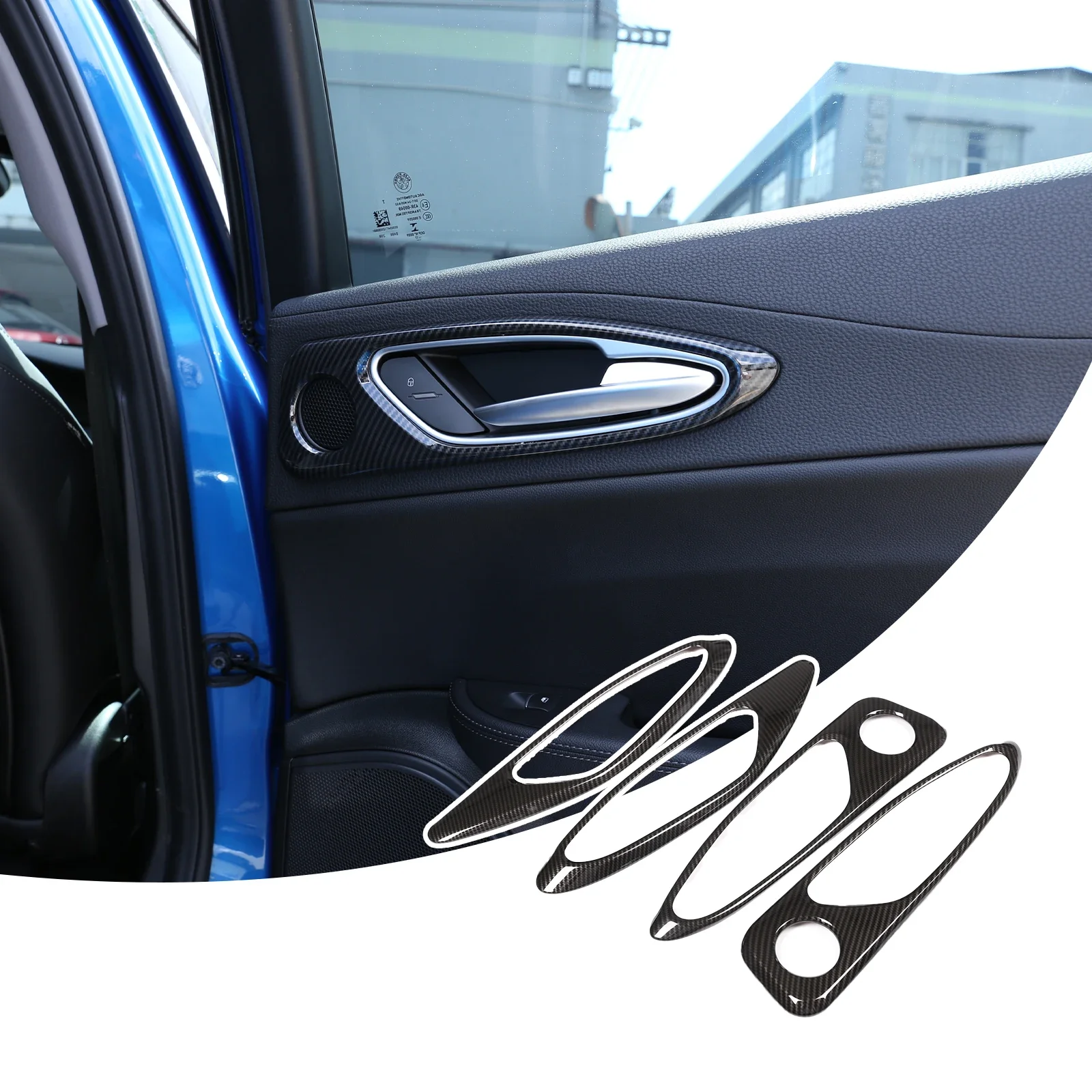 

ABS Carbon Fiber For Alfa Romeo Stelvio 2017-2020 Car dashboard center console gear panel decorative cover sticker interior kit