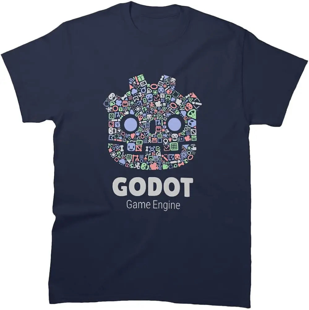 Unisex Shirt Godot Cotton Nodes Friends Sleeve Tee  T-Shirt  High Quality 100%Cotton Short Sleeve