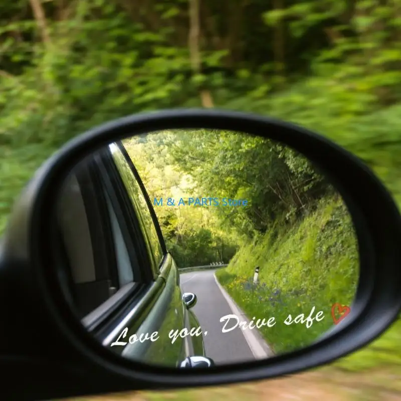 U1JF Mirror Decals Love You Drive Safe Sticker Decoratvie for Car Rearview