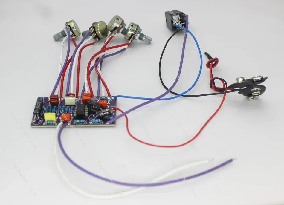 DIY Bass Bass Built-in Active Circuit 3-Segment EQ Preamp Circuit Board Suitable for Fanta Standard Jazz Bass