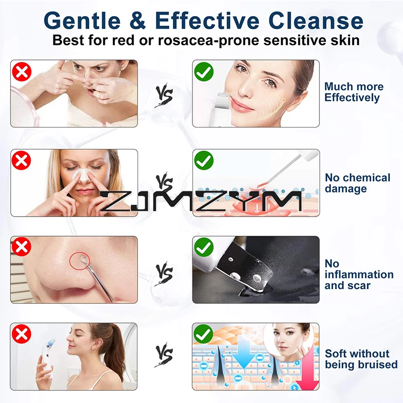 LCD Ultrasonic Skin Scrubber Blackhead Remover Sonic Face Skin Cleaning Peeling Device Comedone Extractor Facial Beauty Tool