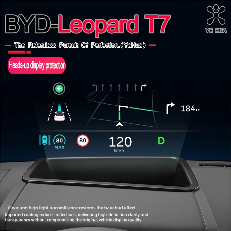 For BYD 2025-26 Formula Leopard Titanium 7 Head Up Display Cover Protective HUD Cover Anti-Reflective HD Frame Dustproof Cove