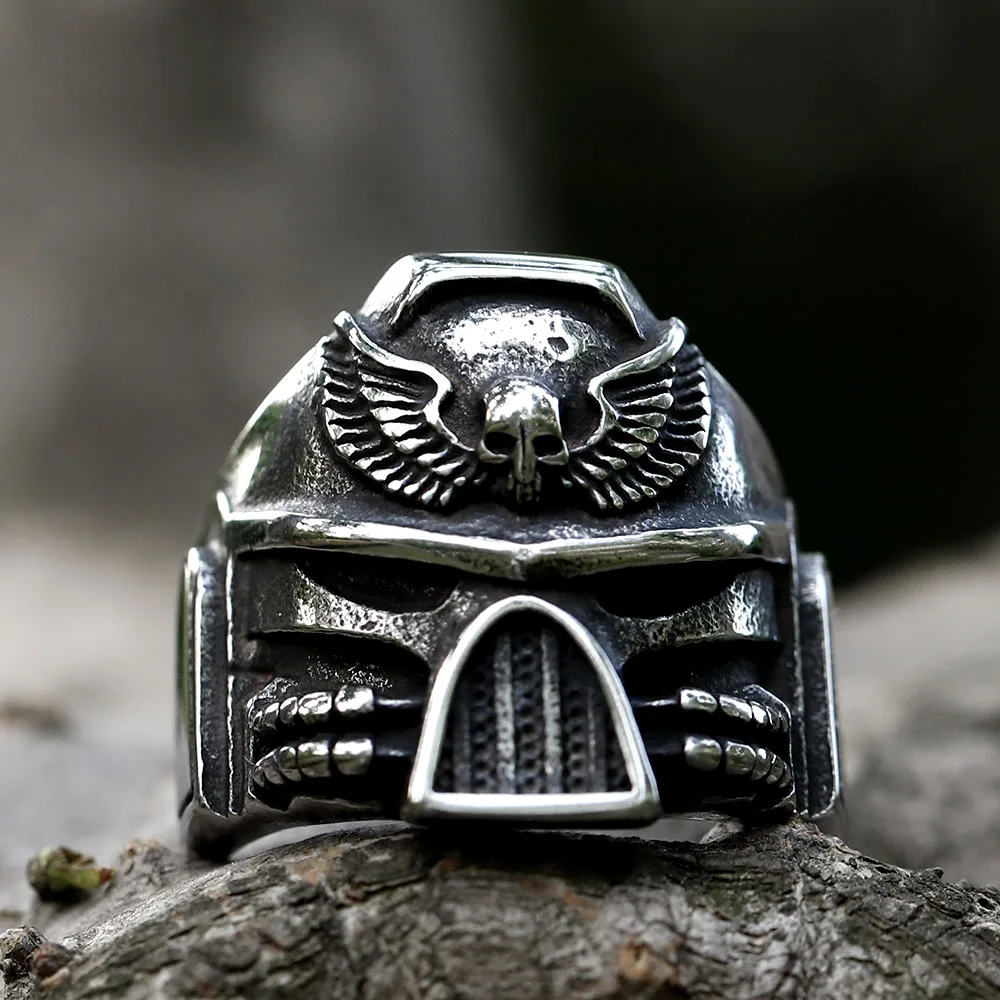 

2023 NEW Men's 316L stainless-steel rings Calvarium Skull Rings for teens gothic Motorcycle punk Jewelry Gift free shipping