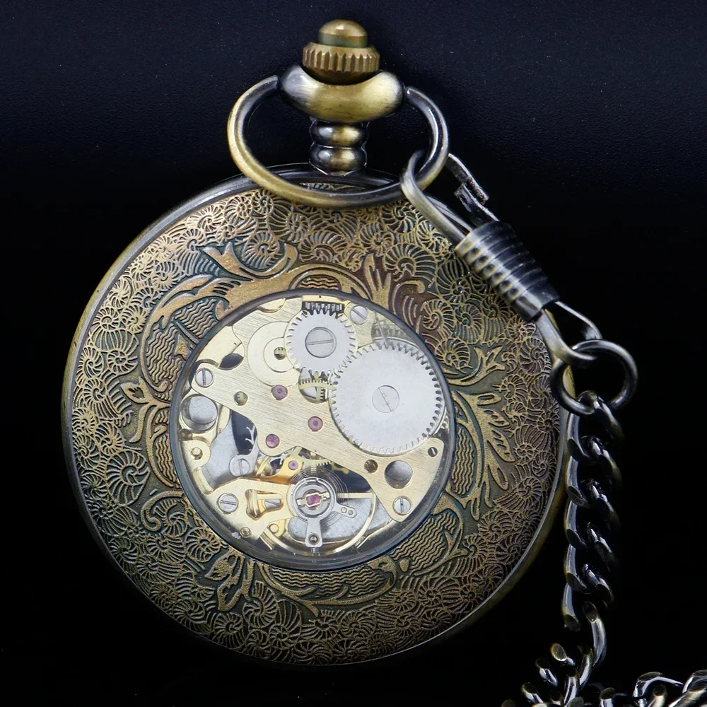 

2025 Luxury Brand Antique Mechanical Pocket Watch Men Necklace Pocket & Fob Watches Chain Male Clock PJX1631