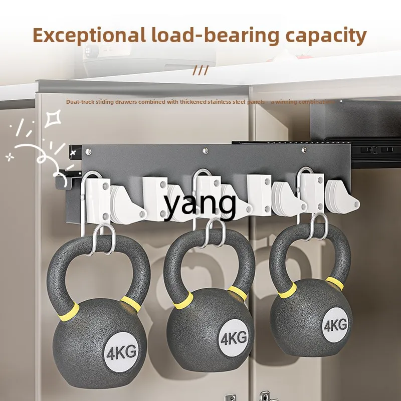 LH stainless steel pot rack kitchen household cabinet pull-out rack cabinet pull basket