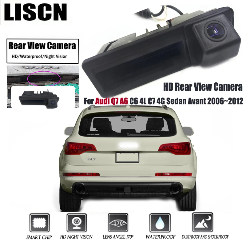 HD Night Vision Camera For Audi Q7 A6 C6 4L C7 4G Sedan Avant 2006~2012 Rear Camera Waterproof  Backup Parking Reversing Camera