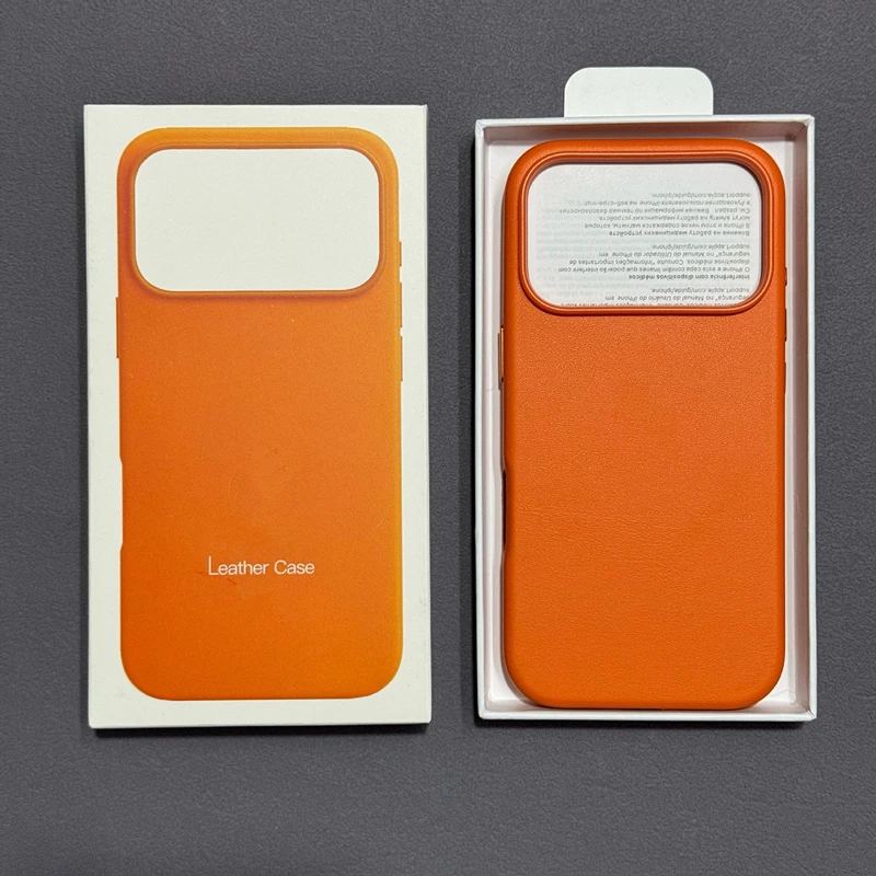 

1:1 Orginal Magnetic Leather Phone Case for IPhone 17 16 15 14 Plus 13 12 Pro Max for MagSafe Charging Drop Protection Cover