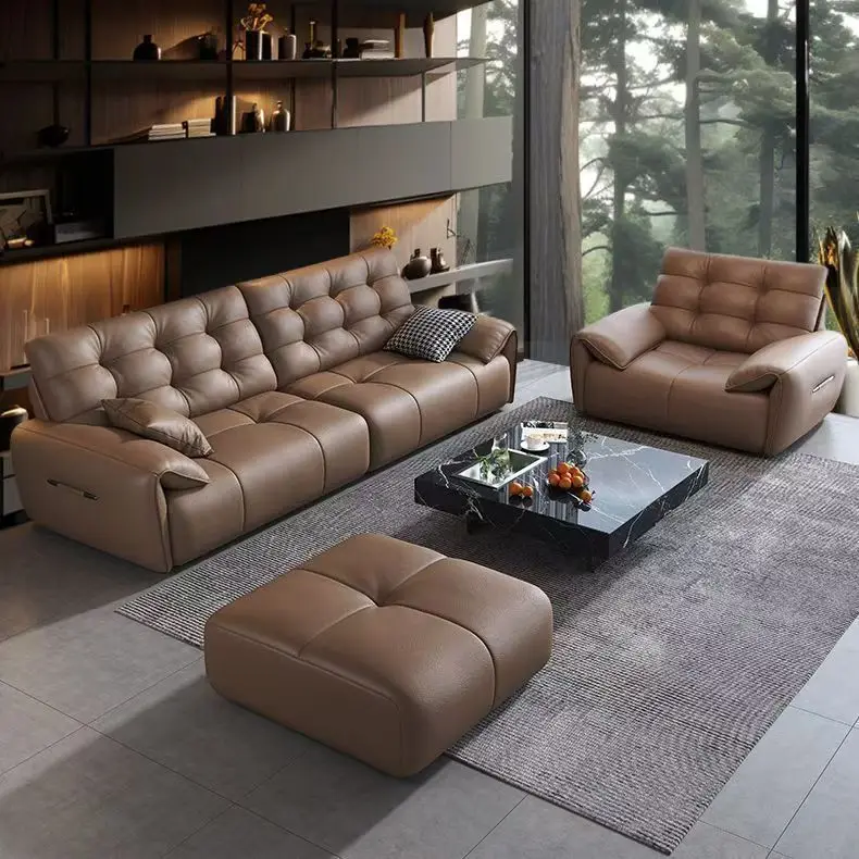 First layer cowhide sofa