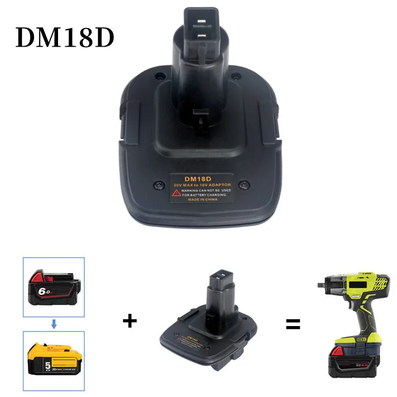 

New 18V Battery Adapter DM18D Converted to Li-Ion Charger Tool Convertor for Dewalt Batteries