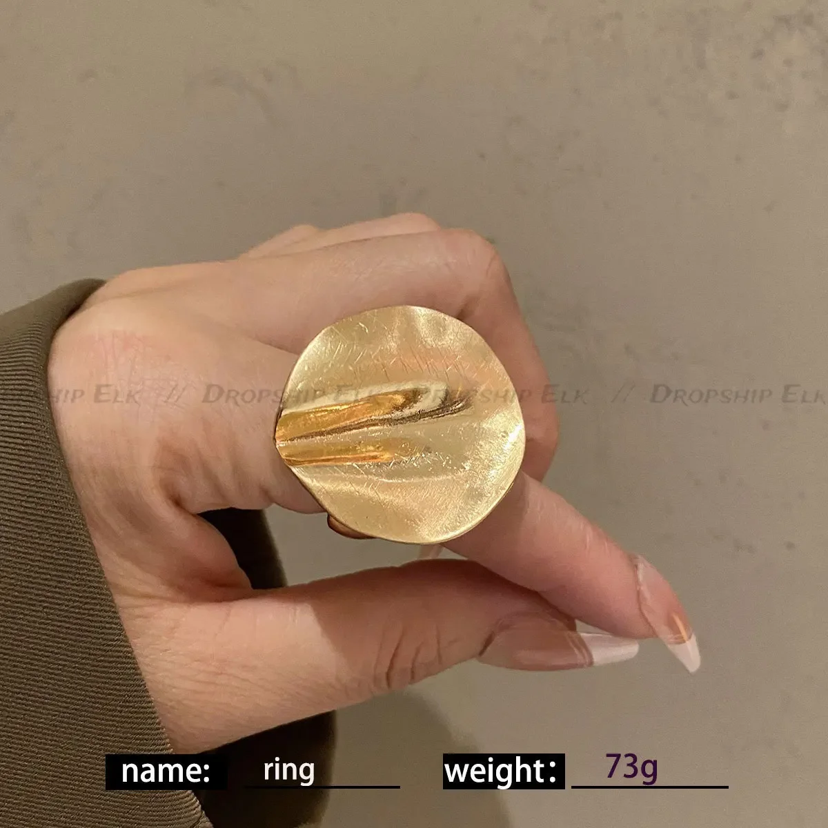 Модные ювелирные изделия, европейский и американский дизайн, нерегулярные массивные большие геометрические кольца для женщин, подарки на вечеринку, преувеличенные аксессуары