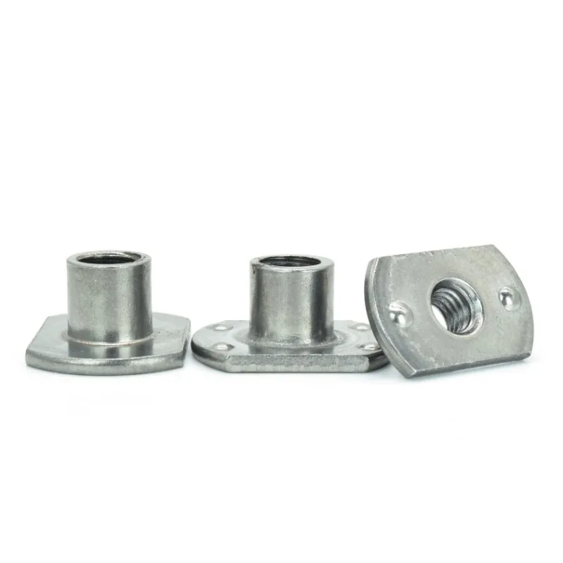 Carbon Steel Stepped Notched Nuts T-Nuts M4 M5 M6 M8 M10 M12 1/4 5/16 3/8 7/16 T-Type Stepped Locking Flange Steel Plate Nuts