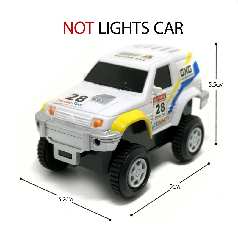 Kolej Świecąca Elastyczna Kolejka Samochodowe Zabawki Dla Dzieci Wyścigi Kolejowe Zakręt Elektroniczny Samochód DIY Zabawki Dla Dzieci Prezent Wyścigi Samochodowe L003