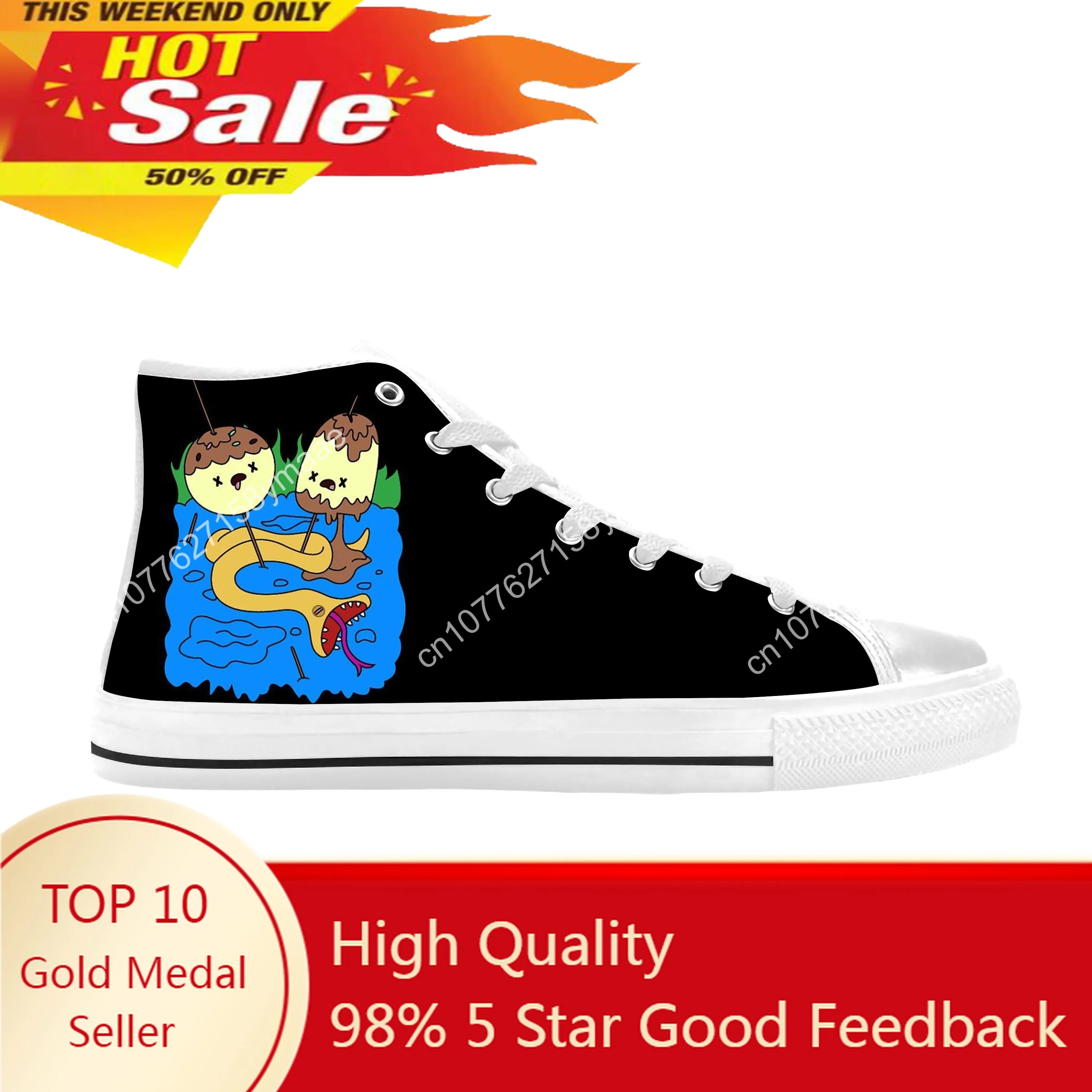 

Times Rock Snake Anime Cartoon Manga Adventure Casual Cloth Shoes High Top Comfortable Breathable 3D Print Men Women Sneakers