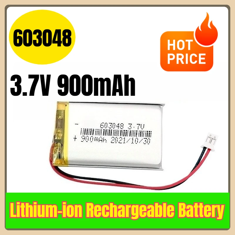 

3.7V 900mAh 603048 Lithium-ion Rechargeable Battery