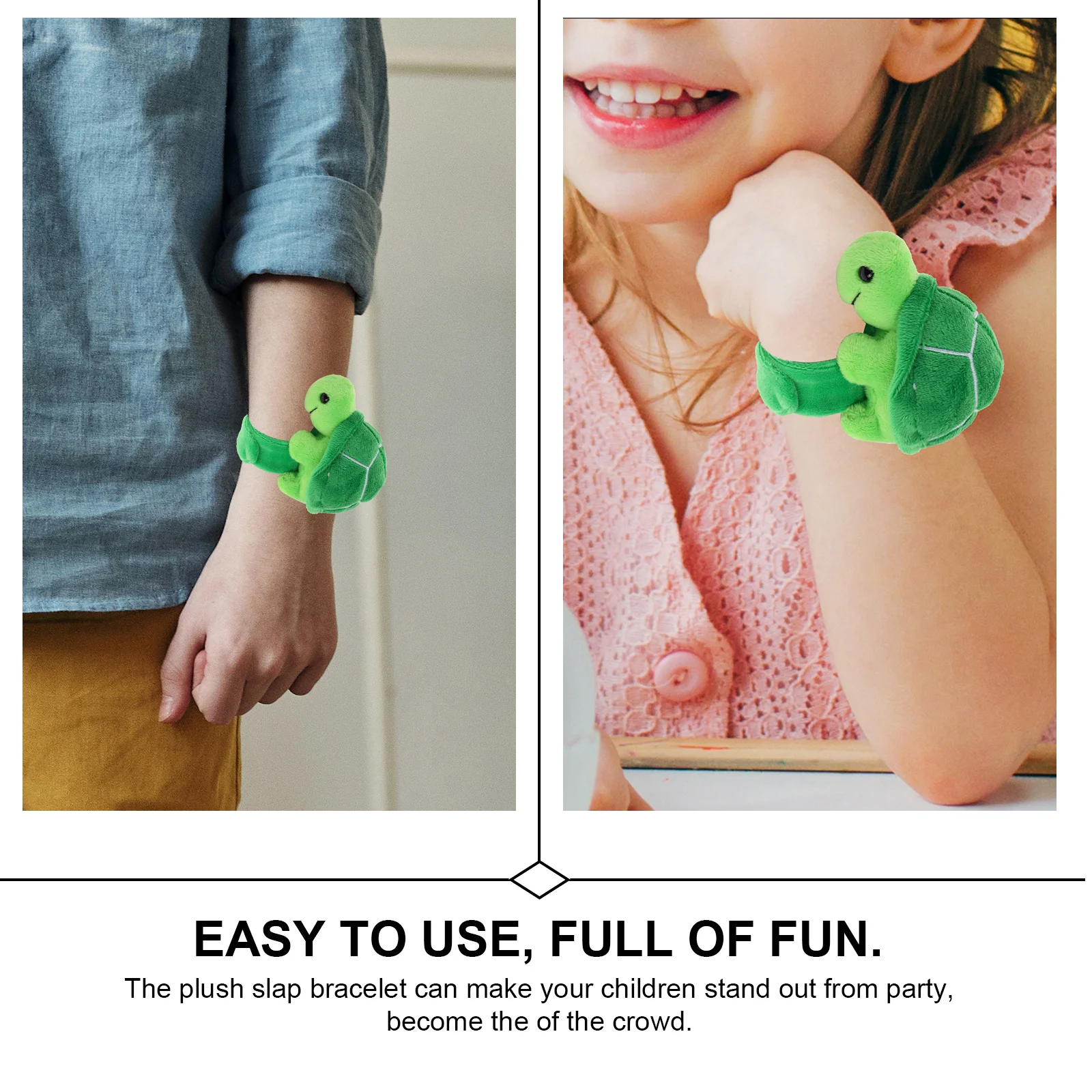 Plush Ring House Easel Bulk Toys Snap Brackets for Kids Boys Patting Wrist Band Animal Slap Bracelets Cute Printing Baby