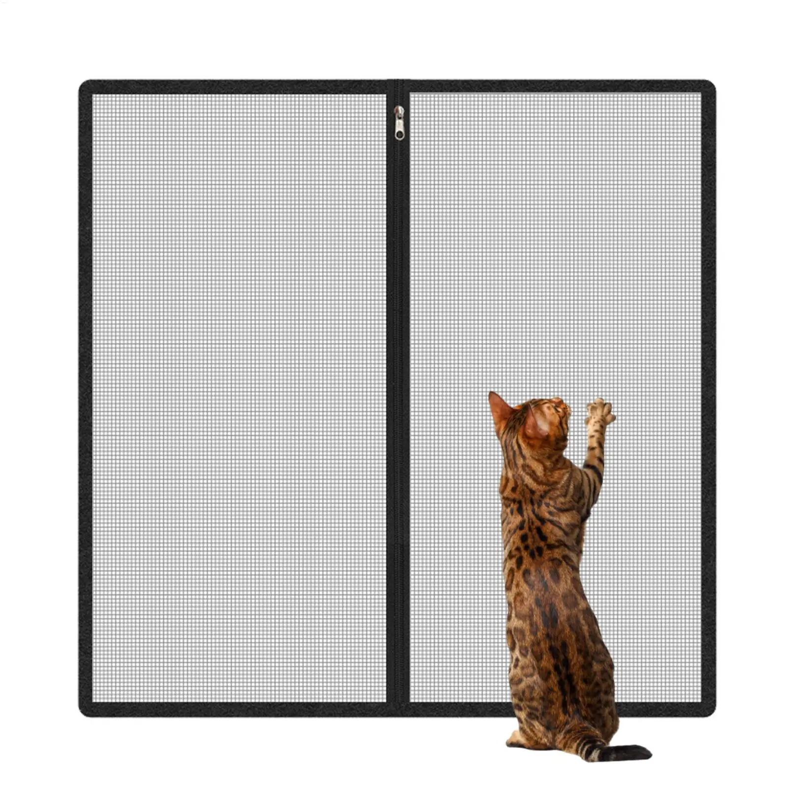 Portable Pet Barrier Gate 90x90cm Mesh Animal Fence Multipurpose Dog Cat Indoor Gate For Hallway Safety Protection Supply