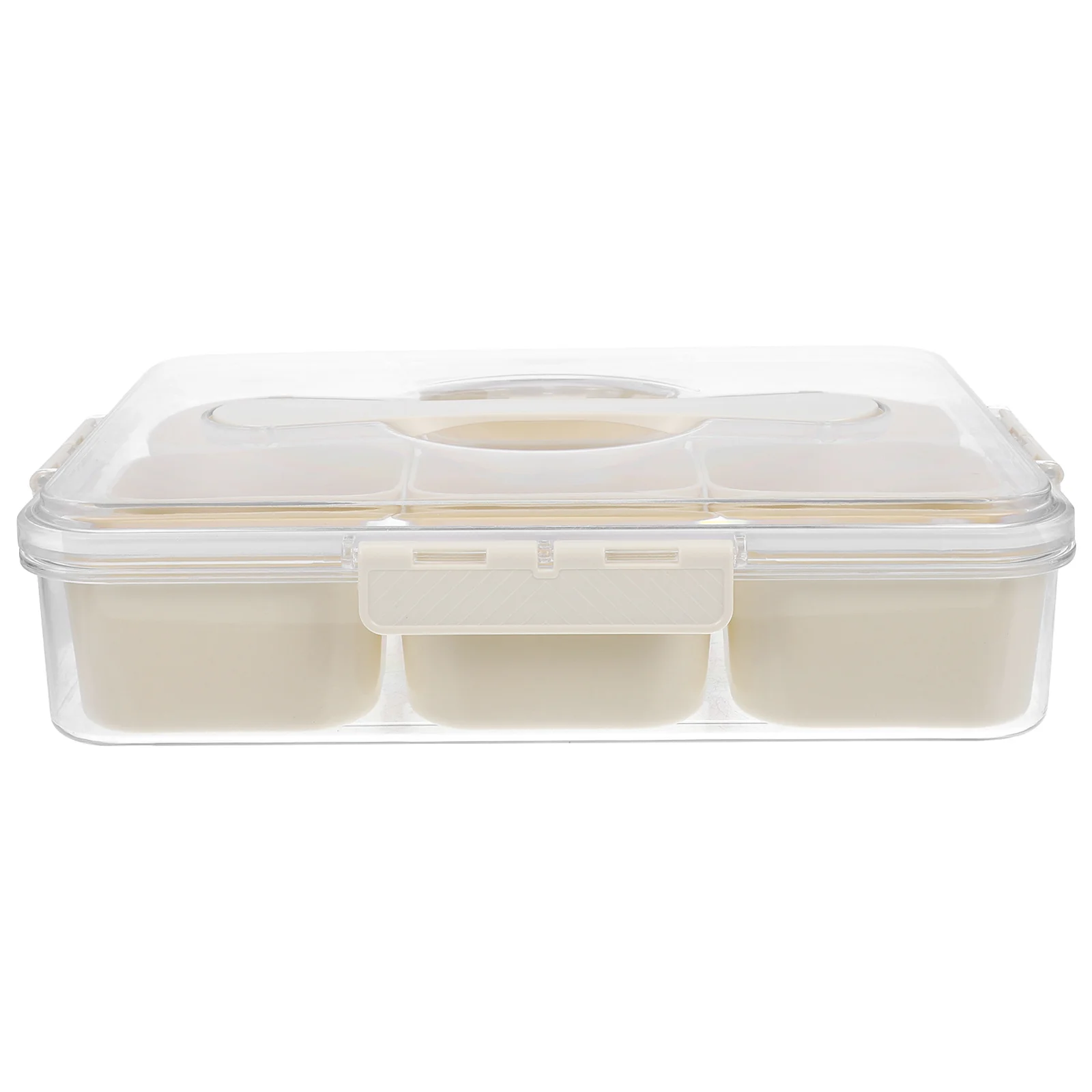 

9-Compartment Snack Storage Box Lid Handle Household Food Container For Dry Fruits Nuts Candies Divided Serving Tray Organizing