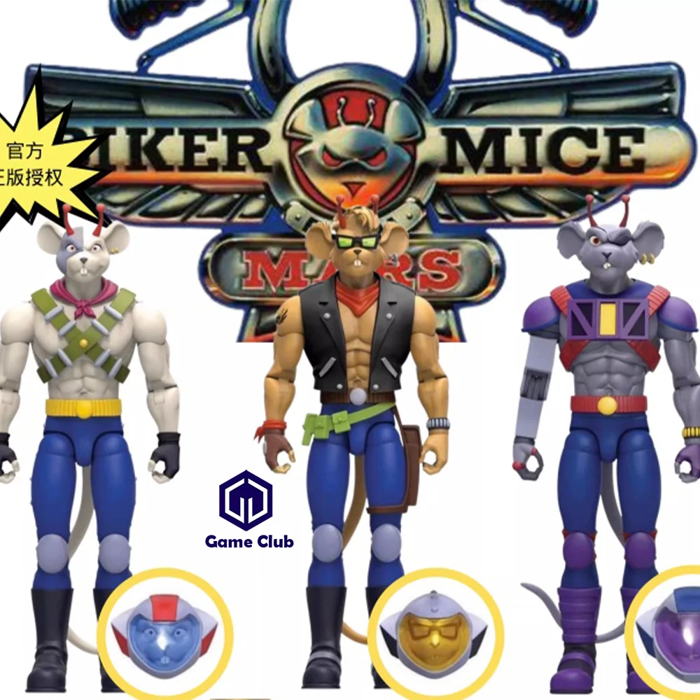 In Stock Original NACELLE 1/12 Scale Biker Mice From Mars Mouse Slotevini Three-piece Full Set 6In Action Figure Body For Gifts