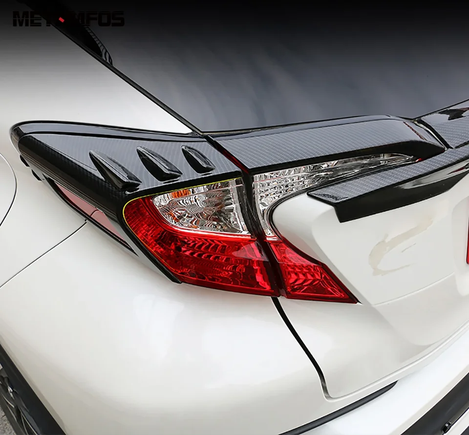 Carbon Fiber Style Taillight Eyebrow Decoration Trim – Fits Toyota C-HR 2016-2018