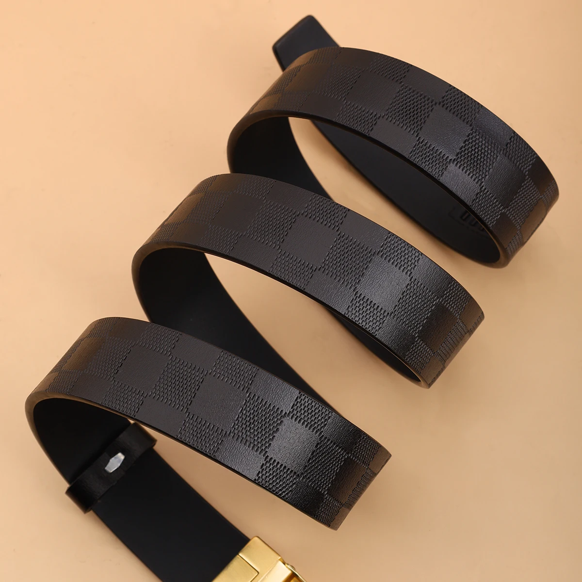 حزام رجالي من الجلد الطبيعي بتصميم بإبزيم تلقائي، إكسسوارات كاجوال للأعمال على الطراز العتيق، اختيار مثالي للهدايا للرجال #6