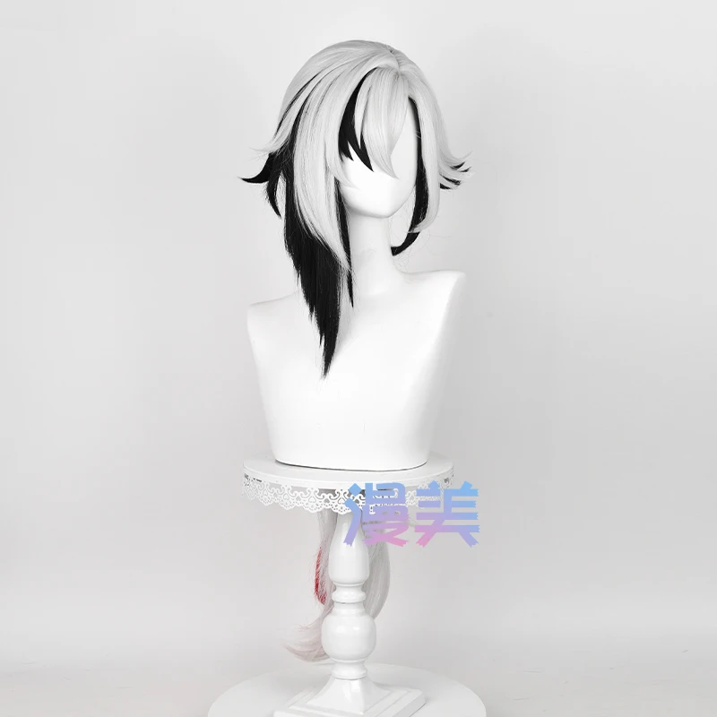 Fontaine Arlecchino Cosplay Wig The Knave Wigs Cosplay 83cm Heat Resistant Synthetic Hair Wigs + Wig Cap