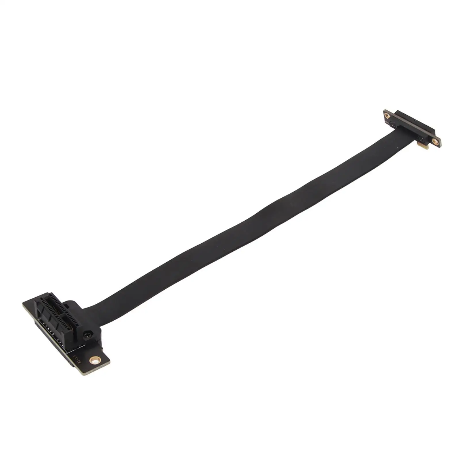 

PCIe 3.0 1X Extension Cable Dual 90 Degree Right Angle Riser Card Adapter Ribbon Extender Computer Accessories