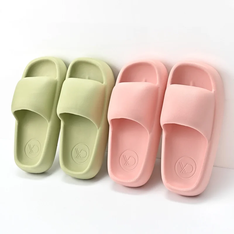 Women Slipper Pure Color Pink Black Spring And Summer 2023 New Brick Thick Sole Slipper Man Couple Outdoor EVA Sandals Home