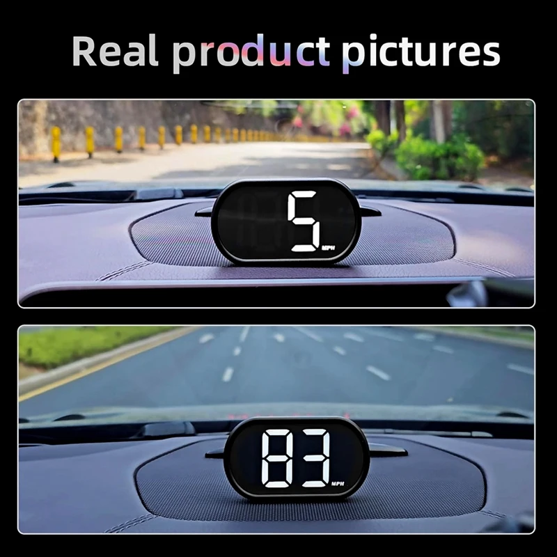 Car HUD Head Up Display,X2 GPS Speedometer, Digital Speedometer MPH With LED Large Font, Plug & Play, For All Cars