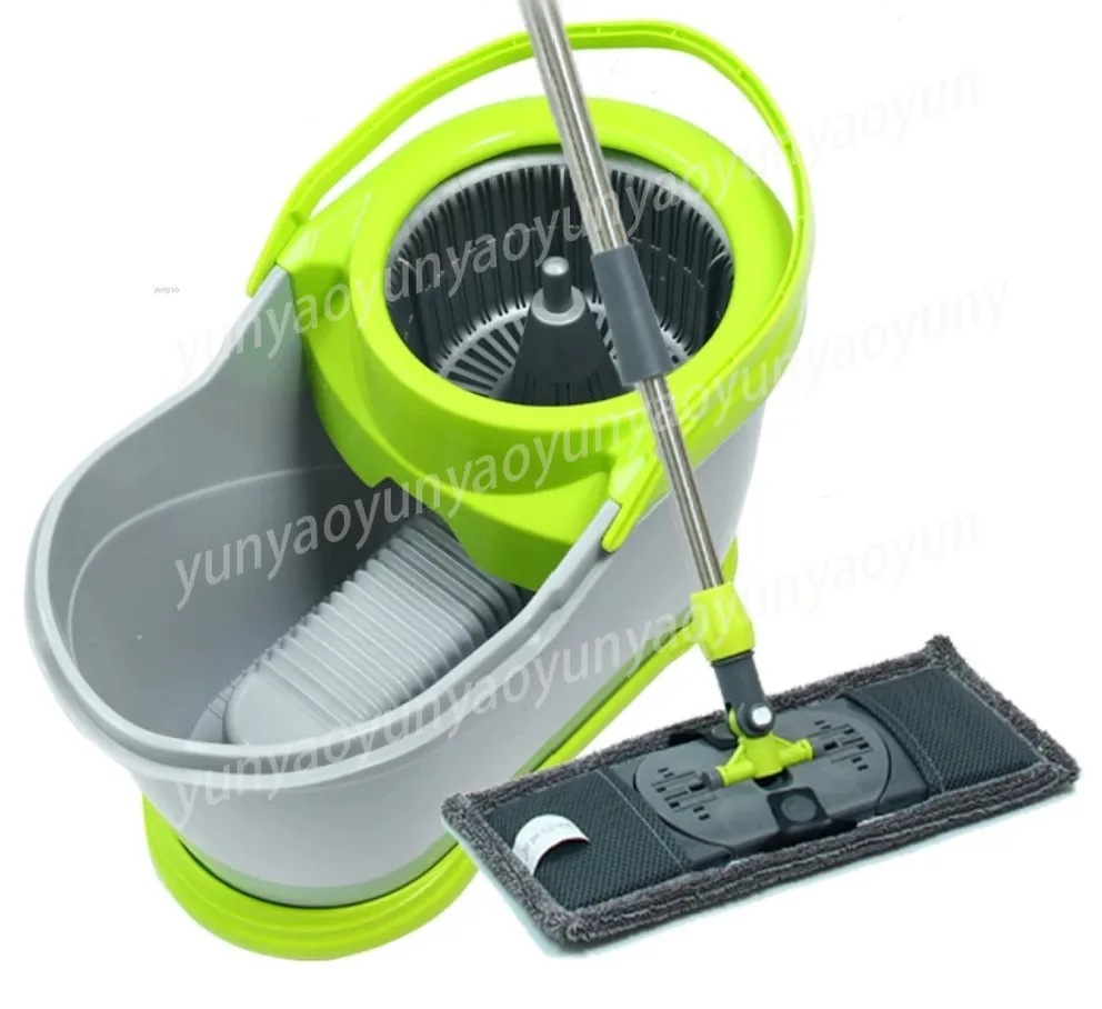 Lazy Hand Free Rotating Water Mop Wet Dry Dual Purpose Floor Cleaner One Drag Clean Household Floor Washing Tool