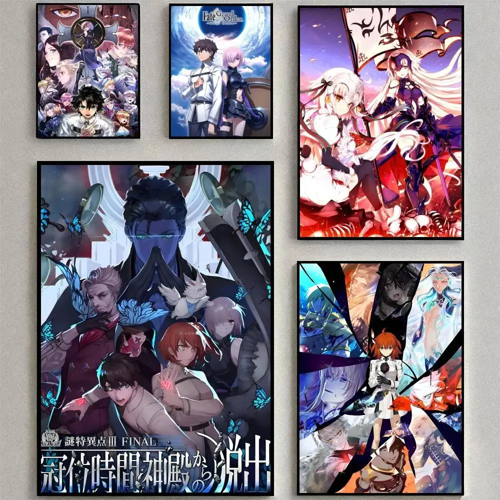Anime Fate Grand Order Poster Waterproof Wall Art Sticker For Bar Living Room Vintage Room Decor High Quality Print Gift