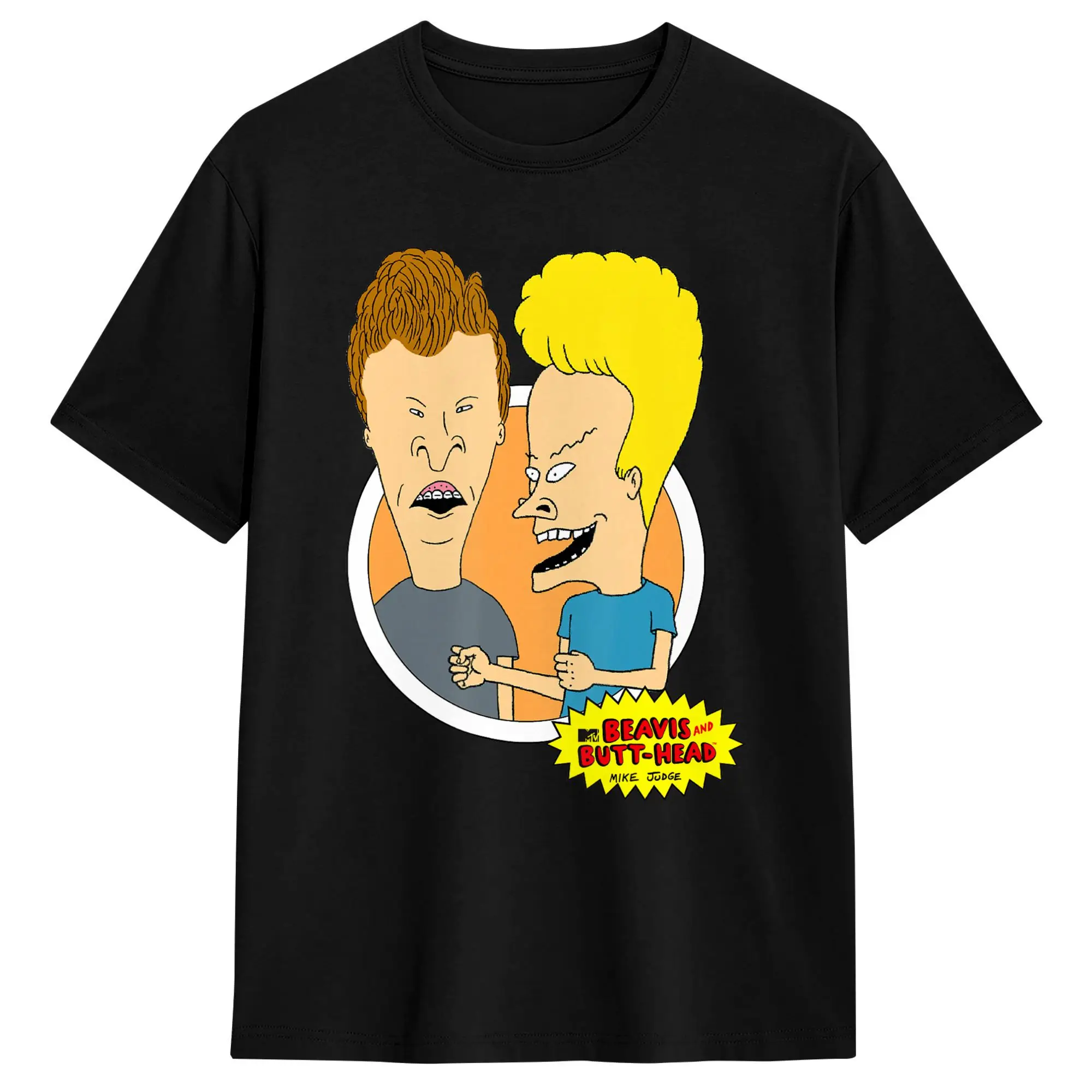 Men T-Shirts Beavis and Butt-Head  Funny 100% Cotton Tees Short Sleeve  T Shirt Crewneck Tops Graphic Printed