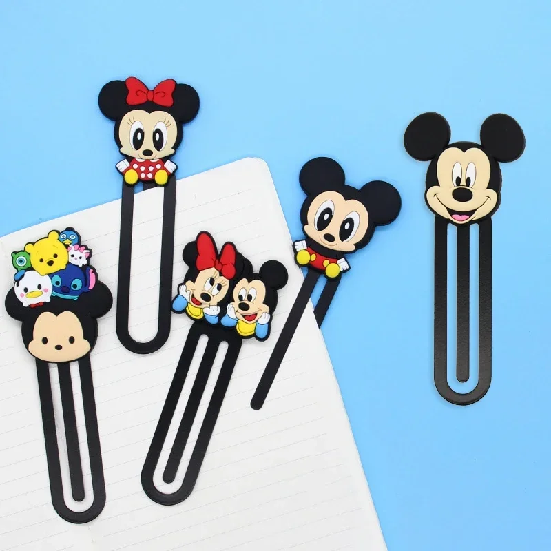 Disney Mickey Mouse Bookmarks Cute Cartoon Kawaii Minnie School Student Men Women Reading Book Marks Toys Children Creative Gift