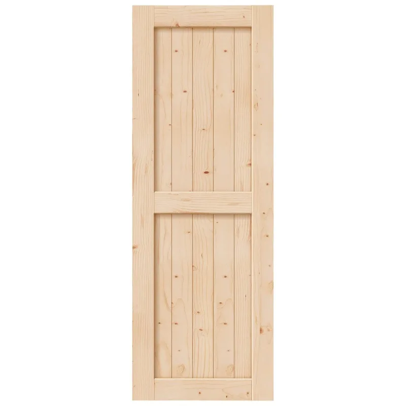 

Sliding barn wooden door, interior door, to be assembled, double-sided solid wood panels, easy to install, H-frame