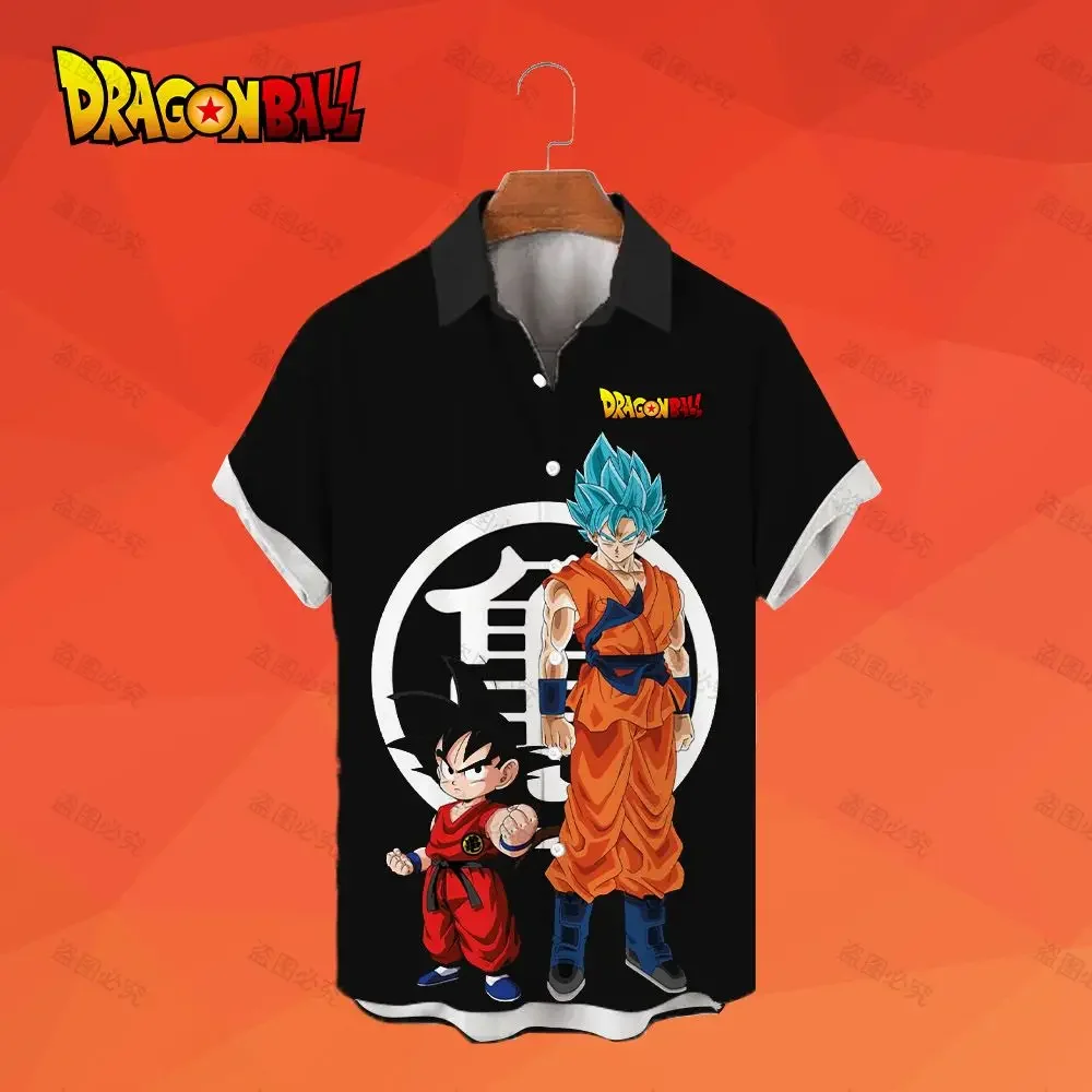 Men's Shirts Vegeta Dragon Ball Z Tops Cool Goku Fashion Super Saiya Summer Blouse Short Sleeve 5XL Hawaiian Shirt Beach Style