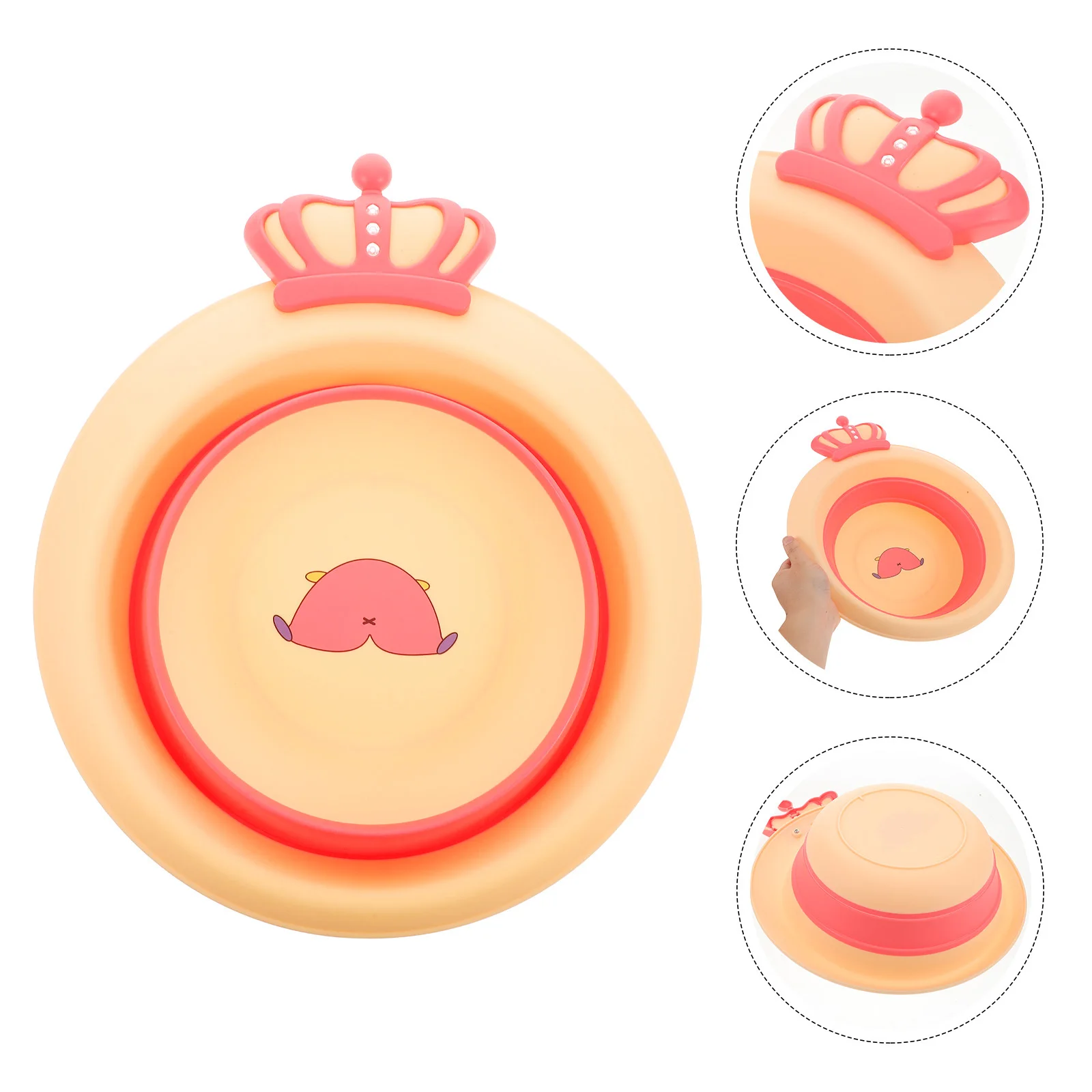 

Collapsible Baby Wash Basin Portable Foldable Tub Adjustable Height Baby Bath Accessories Travel Face Washing Multifunctional