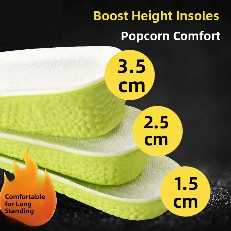 Women's Invisible Heightening Shoe Insoles Thickened Shock Absorption Comfortable EVA Material Increase Height without Pain