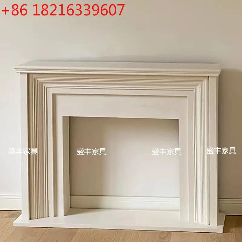 

Французский простой современный камин из цельного дерева, американский вход, белый входной камин, стена гостиной