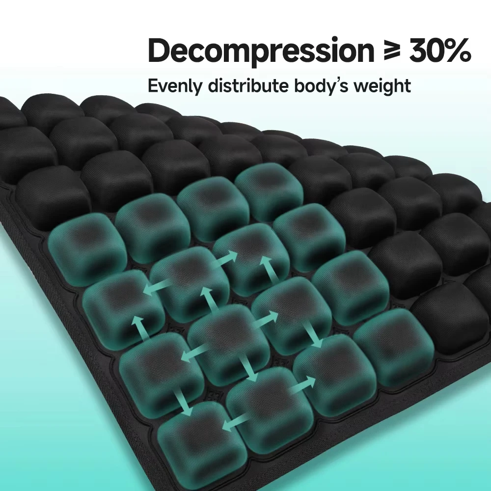 1pc 3D Ergonomic Chair Cushion For Long Sitting, Office Chair Car Seat Cushion, Adjustable Inflatable Cushion image 3