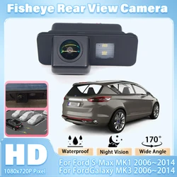 1080P HD CCD Night Vision 1080X720 Fisheye Rear View Camera For Ford S-Max MK1 2006~2014 Galaxy MK3 2006~2014 Car Vehicle Camera