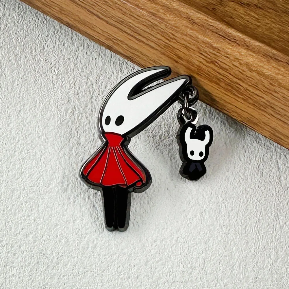 Hollow Knight Emaille-Pin Hornet und Knight Brosche Niedlicher Spielcharakter Anstecknadel Abzeichen Rucksack Hut Schmuck Accessoires Fan-Geschenk – Detail 5