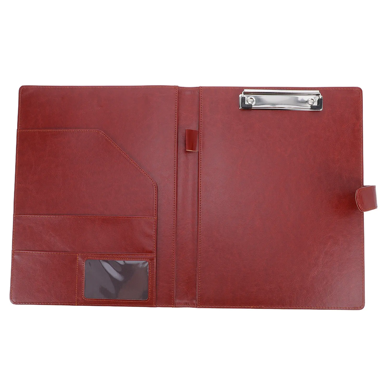 a4-portfolio-folder-pu-multi-pocket-document-holder-with-sturdy-metal-clip-for-office-business-interviews-meetings